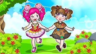 Paper Dolls Dress Up  Makeover From Nerd to Rapunzel Princess  Barbie Story amp Craft [upl. by Luigi]