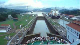 Panama Canal Full Transit in 5minutes Cruzando el Canal de Panama en 5 minutos [upl. by Karyl959]