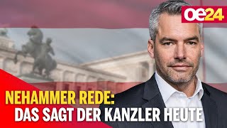 Nehammer Rede Das sagt der Kanzler heute [upl. by Aonian159]