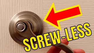 Remove a Door Knob with No Screws Showing  Installing a New Door Handle [upl. by Otrebile785]