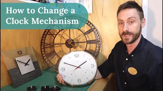 How to Change a Clock Mechanism  DIY Clock Movement Guide  Clock Shop [upl. by Lois]