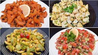 4 Recettes Salades Marocaine Facile Rapide à la Poêle 👌🔝 Healthy Vegetarian Recipes ASMR [upl. by Etsirhc]