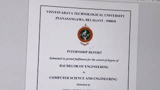 INTERNSHIP REPORT COMPLETED 18CSI85 editable doc and reference is here vtu 8th sem subject shiva [upl. by Ativel620]