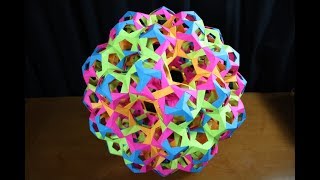 Origami ball made of 1350 Postit notes [upl. by Ainitsirk]