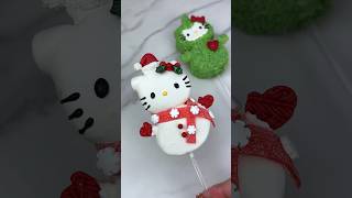 Christmas Treats ☃️🍭 christmas xmas hellokitty marshmallow sweets easyrecipe baking grinch [upl. by Anirahtak]