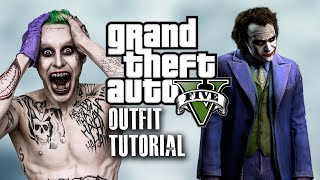 GTA 5 Online  Joker Outfit Tutorial Heath Ledger amp Jared Leto [upl. by Asiluj]