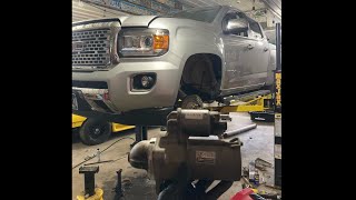 GMC Canyon 28 diesel starter removal [upl. by Riana]