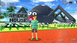 Yuta sees a big spider house in Sakura School Simulator [upl. by Ayr]