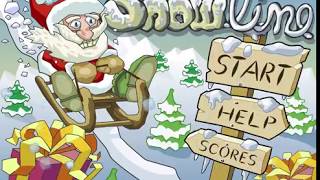 SNOWLINE  Miniclip  Santa Christmas Sled Gameplay [upl. by Jotham]