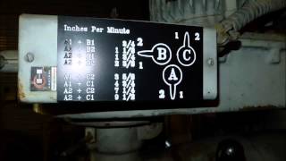 Index 555 Milling Machine table feed  Inches Per Minute [upl. by Norga]