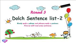 Read aloud  Dolch Sight words  Words Phrases Sentences List 2  The Infinite Academy [upl. by Havard]