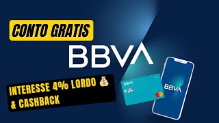 Recensione conto COSTO 0 BBVA  4 di interessi e cashback [upl. by Ailito]