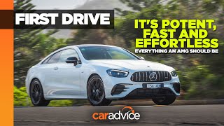 2021 MercedesAMG E53 4Matic Coupe First Drive Review  CarAdvice [upl. by Ynetsed]