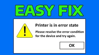 How To Fix Printer is in Error State on Windows 10 [upl. by Naasah216]