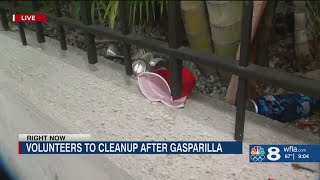 After Gasparilla Cleanup 2024 Beads vapes cans and more [upl. by Domph]