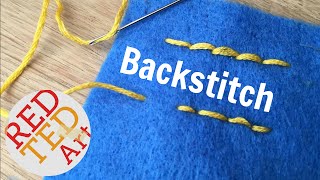 Backstitch How To  Basic Sewing Embroidery amp Hand Sewing [upl. by Novi]