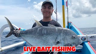 LIVE BAIT FISHING FOR GIANT TREVALLY IN BALI [upl. by Duston]