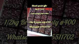 🥳12kg brownie just 400🥳diwali offer🥳4 giveawaysdarushabakeshomebakermaduraimaduraicake [upl. by Trent]