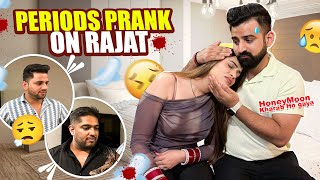 PERIODS PRANK ON HUSBAND🩸😱 amp HIS BOYS😜  Unexpected Reaction🤯  Honeymoon Vlog 12  RajatSwatiVlogs [upl. by Aynekal573]