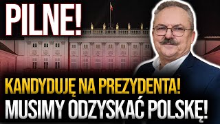 PILNE Marek Jakubiak wystartuje w wyborach prezydenckich quotMusimy odzyskać Polskęquot [upl. by Keslie]