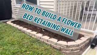 How to Build a Flower Bed with Retaining Wall Blocks [upl. by Shank496]