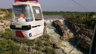 Ropeway ride at Dhuandhar Waterfalls Bhedaghat Jabalpur [upl. by Asyram330]