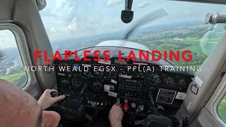 Flapless Landing Practice  PPL Pilot Training  Cessna 152  North Weald Flight Training  EGSX [upl. by Atoiyanap]