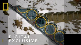 Switzerland’s Gravitydefying Railway  Europe From Above  National Geographic UK [upl. by Eleets305]