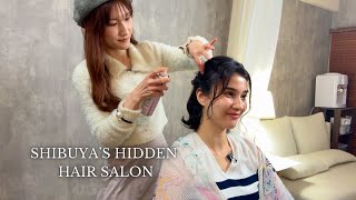 ASMR🌸Shibuyas Hidden Hairsalon in TokyoClose Up Rain outside Soft Spoken [upl. by Gable460]