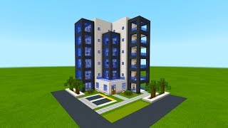 Minecraft Tutorial How To Make A Modern Hotel quot2019 City Tutorialquot [upl. by Eilyr492]