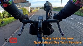 Rusty tests his new Specialized Dry Tech Fenders [upl. by Ecineg]