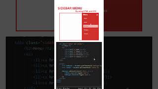 Responsible Sidebar Menu in CSS sidebar sidebarmenu coding webdevelopment [upl. by Oca]