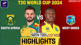 West Indies vs South Africa T20 World Cup Match Highlight  T20 World Cup 2024  WI vs SA Highlights [upl. by Savick]