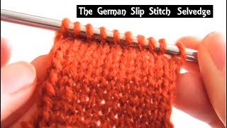 German Slip Stitch Selvedge HowTo  Finishing Technique for Edges  Knitting Lessons for Beginners [upl. by Ani]