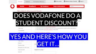 Vodafone Student Discount [upl. by Ellenhoj935]