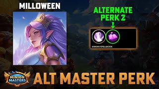 Minion Masters Alternate Master Perk  Milloween  Xanian Spellbook  Explained and Demonstrated [upl. by Tallia]