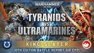 Ultramarines Space Marines vs Tyranids Warhammer 40K Battle Report 10th Edition 2000pts [upl. by Jeth]