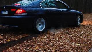 BMW 745i Burnout on dirt e65 745i V8 [upl. by Korfonta179]