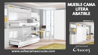 Mueble cama abatible litera horizontal [upl. by Donaugh]