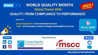 Webinar on Environment Climate Change Sustainability Services  231124 [upl. by Alaehcim]