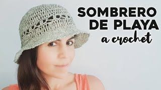 SOMBRERO FACIL A CROCHET ☀️⛱ cómo tejer un sombrero de playa a ganchillo tutorial paso a paso [upl. by Enyaj]