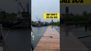 Transitioning through the Iroquois Lock 7 by small sailboat cruising seaway locks boat [upl. by Reinnej]