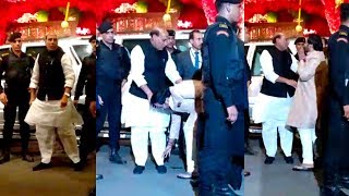 Anant Ambani Shows Respect For BJP Leader Rajnath Singh By Touching His Feet Isha Ambanis MARRIAGE [upl. by Roselin615]