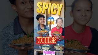 SPICY NOODLES POKHYO 😱 mukbang [upl. by Caprice]