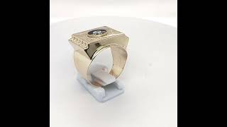 14K 585 Gold BMW Unikat Emaille Goldschmiede Herren Ring RG 68 [upl. by Ananna]