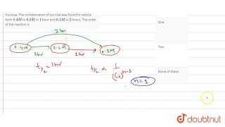 In presence of HCl sucrose gets hydrolysed into glucose and fructose The concentration of [upl. by Odrick616]