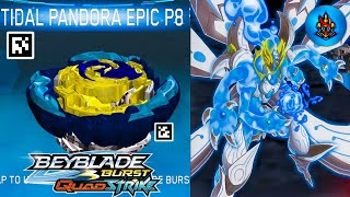 NEW TIDAL PANDORA EPIC P8 QR CODE BEYBLADE BURST QUAD STRIKE APP [upl. by Roger]