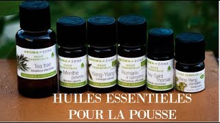 HUILES ESSENTIELLES POUR LA POUSSE DES CHEVEUX [upl. by Sellma]