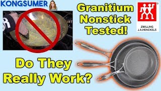 Easy Egg Cooking Pans Henckles Granitium Non Stick Tested and Reviewed  Close Up In 4K [upl. by Accebor420]