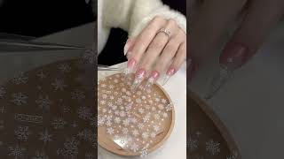 ⏩Winter ❄️ Nail design nails nailart naildesigns youtubeshorts [upl. by Fenella]